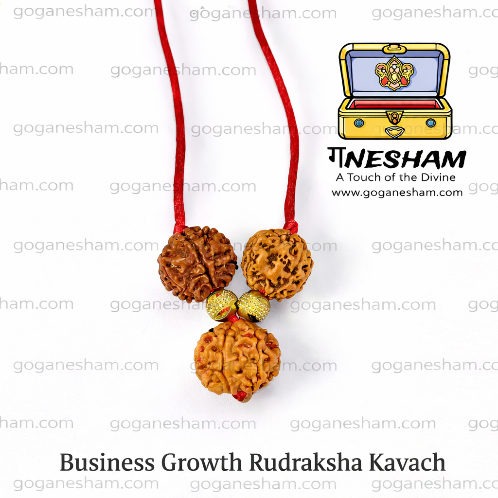 Ganesham Business Growth Rudraksh Kavach | Certified Original Rudraksha with X-Ray Report | Wealth Success Protection Kavach - Image 2