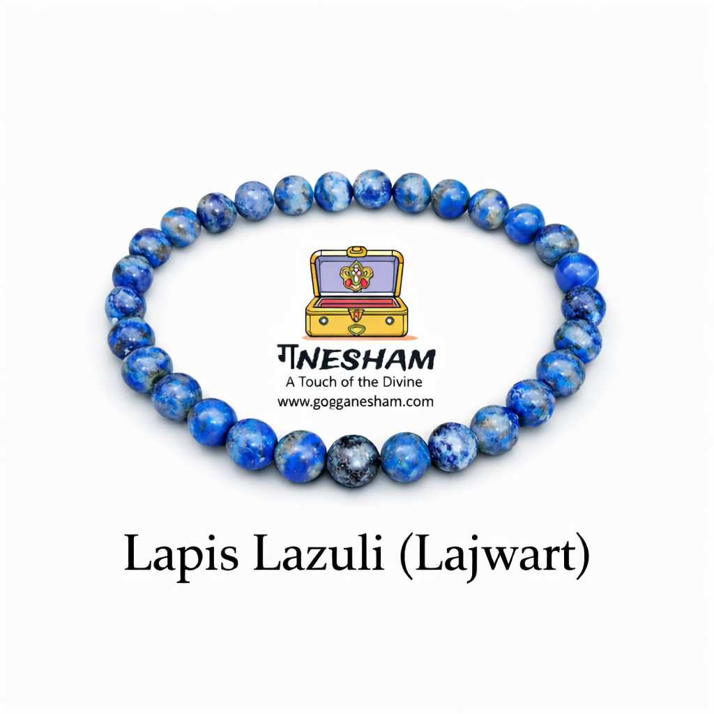 Ganesham Natural Lapis Lazuli Healing Bracelet – Power of Wisdom & Truth - Image 3