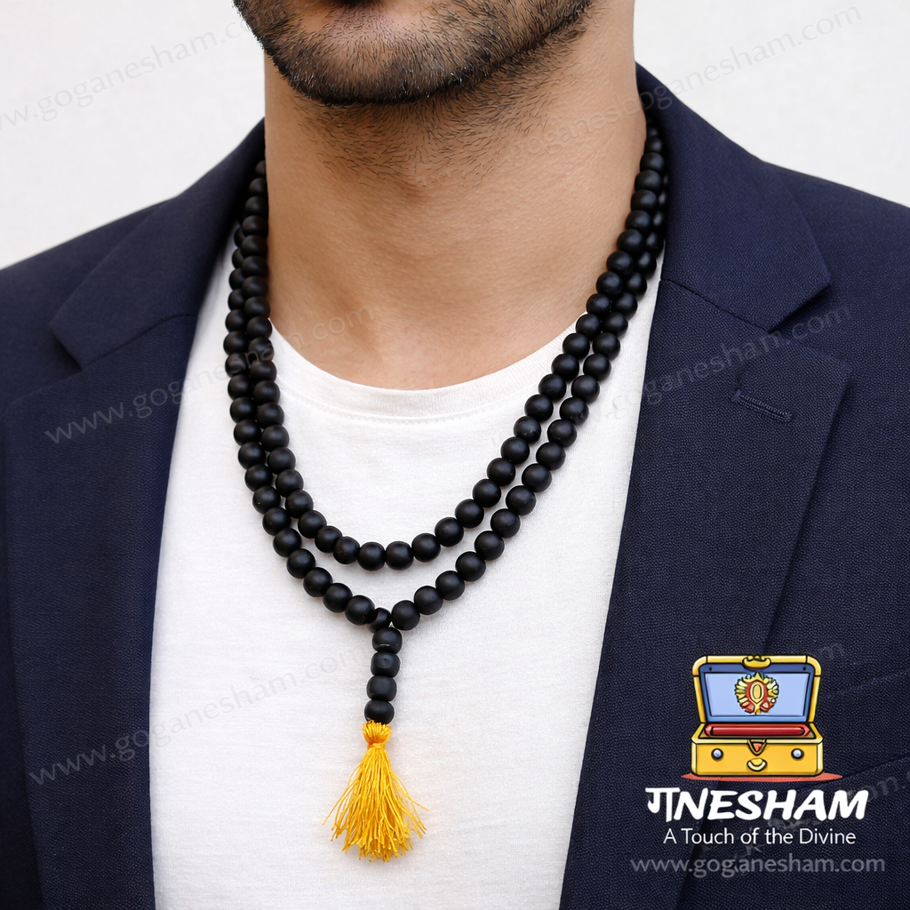 Ganesham Original Karungali Malai 108+1 Beads (7MM) | Certified by JBN Gem Testing Lab Jaipur | Energy Protection & Spiritual Power Mala - Image 3